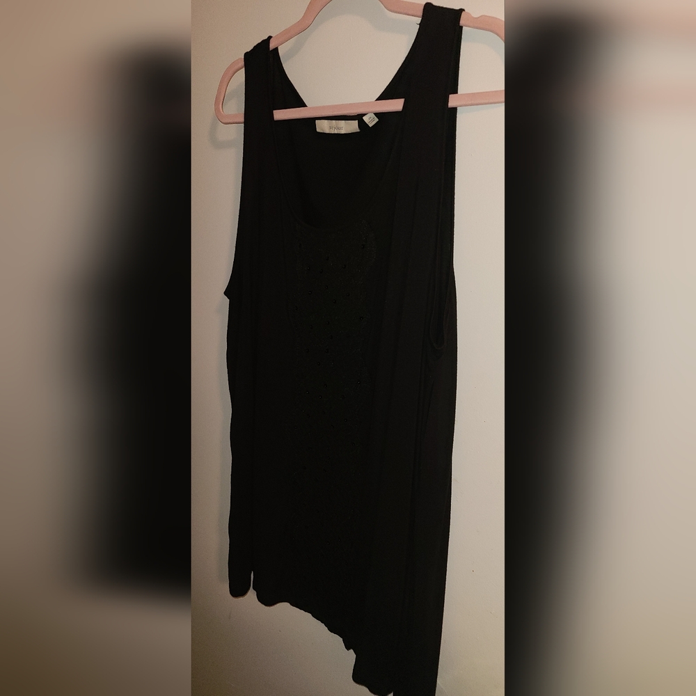 Sejour 2X black tank top